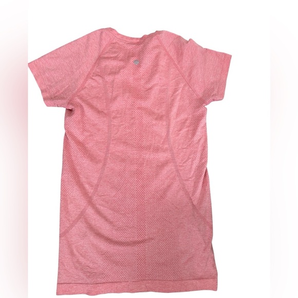 Lululemon Swiftly Tech Short Sleeve Crew Heathered Pink Lemonade Sz 6 - Picture 5 of 5